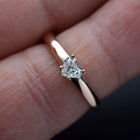 Heart  Solitaire Diamond Ring - FlawlessCarat