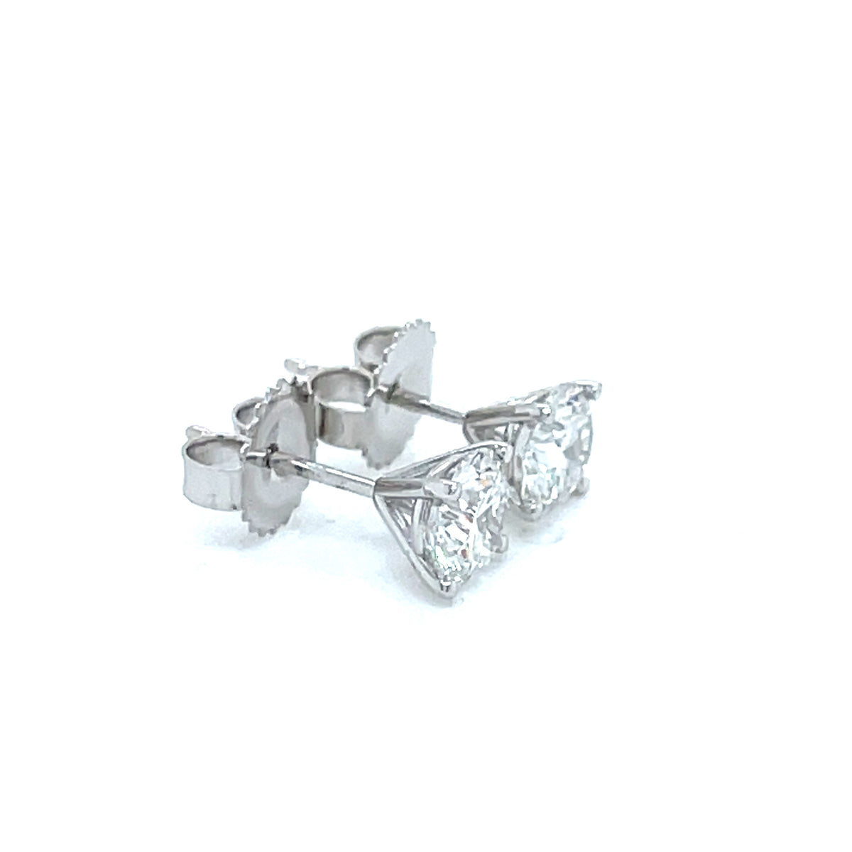 2.00 Carat Lab-Grown Round Diamond Stud Earrings