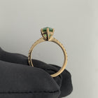 Pear Shape Green Tourmaline and Diamond Ring - FlawlessCarat