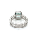 Blue Tourmaline and Diamond Ring - FlawlessCarat