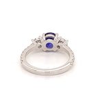 Oval Blue Sapphire and Diamond Ring - FlawlessCarat