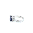 Blue Cushion Spinel in 14kt. White gold with Diamonds - FlawlessCarat