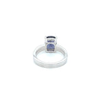 Blue Cushion Spinel in 14kt. White gold with Diamonds - FlawlessCarat